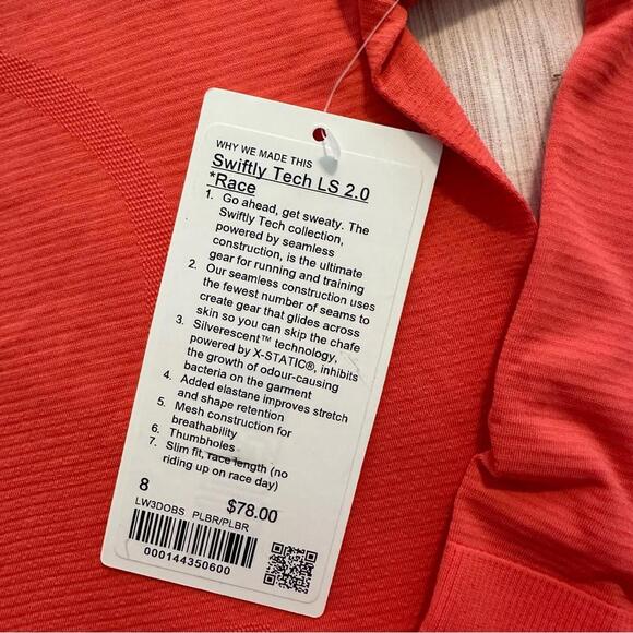 Lululemon Athletica Swiftly Tech LS 2.0 *Race - Picture 2 of 2